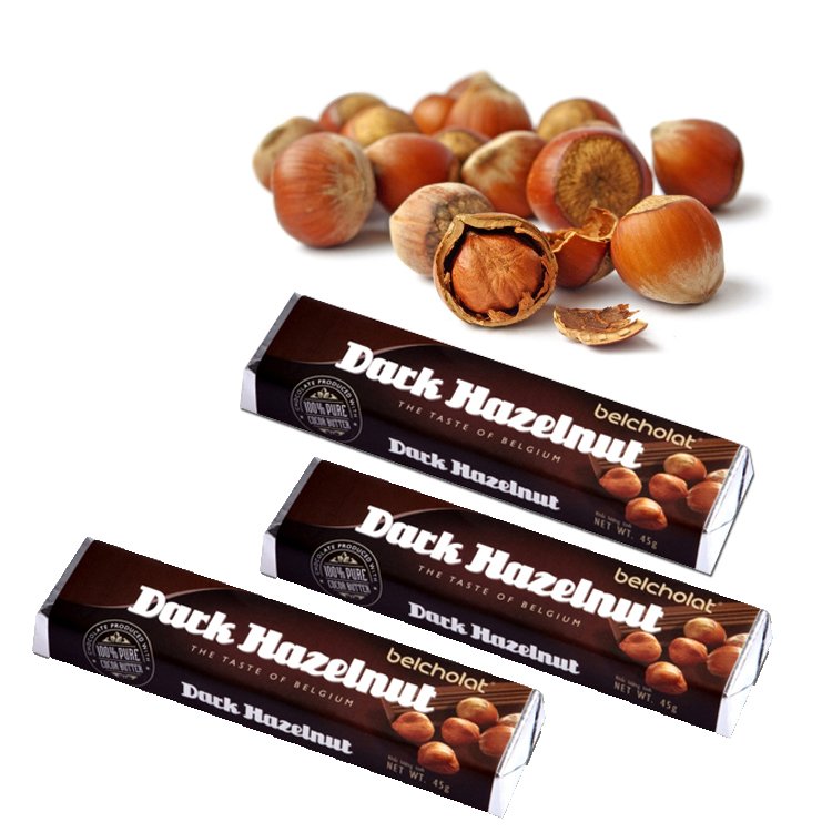 Dark Chocolate With Hazelnut 45G